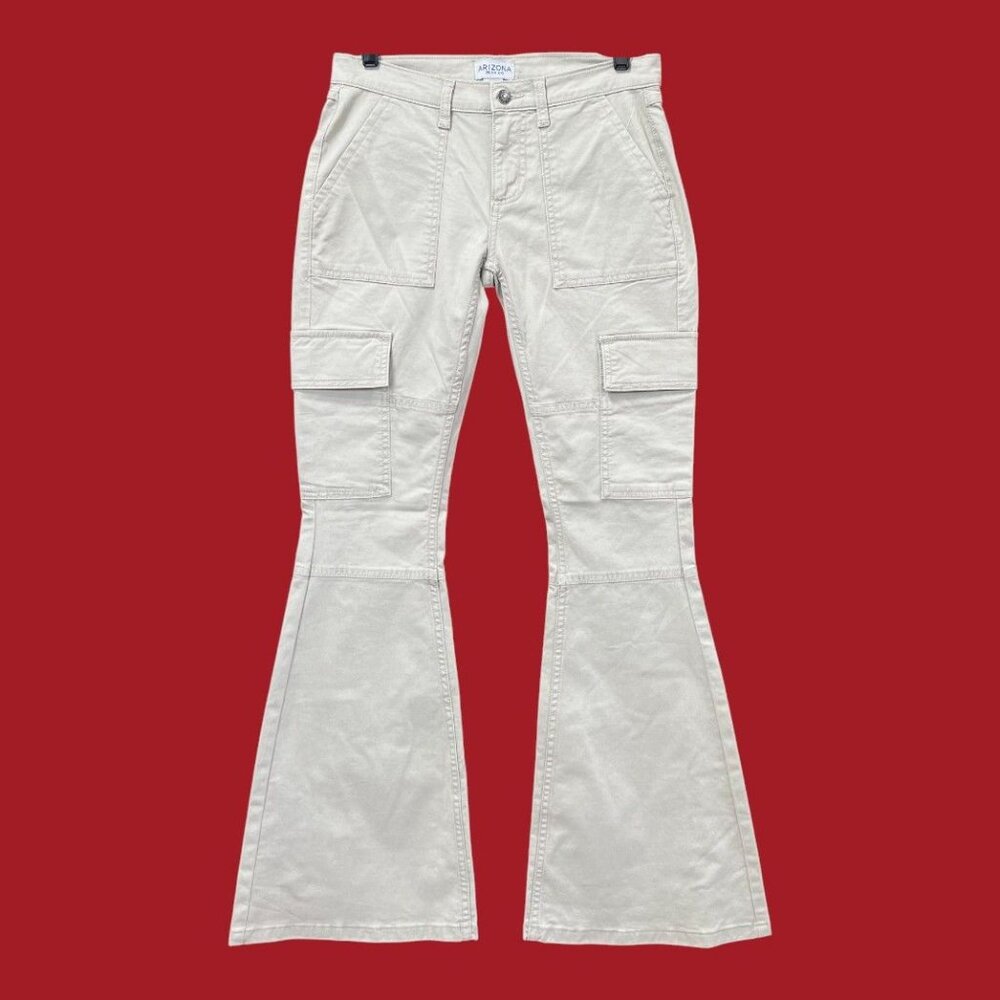 Arizona - Women's Low-Rise Flared Cargo Pants - Beige - 3